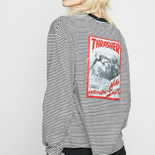 jouetie(ジュエティ)のjouetie × THRASHER ロンT レディースのトップス(Tシャツ(長袖/七分))の商品写真