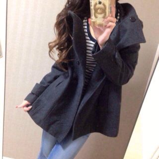 ザラ(ZARA)の♥︎ZARA♥︎フード付コート♥︎(ピーコート)