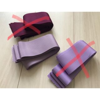 ヴェラウォン(Vera Wang)のa.i.様専用 MOKUBA サッシュリボン グログラン  スモーキーラベンダー(ウェディングドレス)