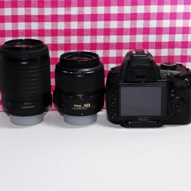 Nikon(ニコン)の❤️Wi-Fi対応❤️Nikon D5000 大迫力のダブルズームキット♪♪ スマホ/家電/カメラのカメラ(デジタル一眼)の商品写真