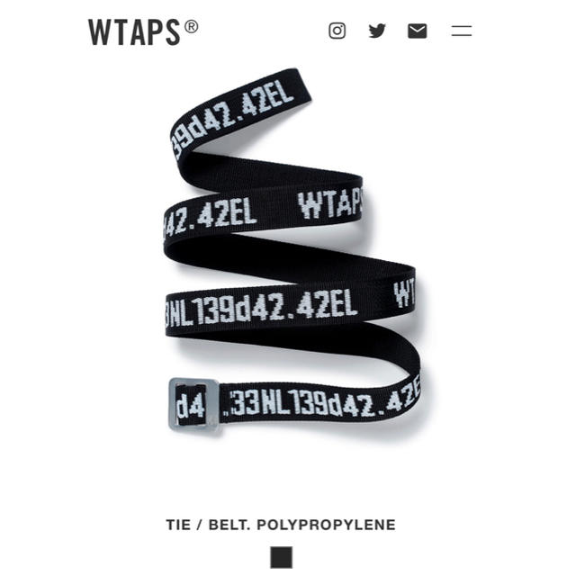 W)taps(ダブルタップス)のWTAPS 18AW TIE /BELT メンズのファッション小物(ベルト)の商品写真