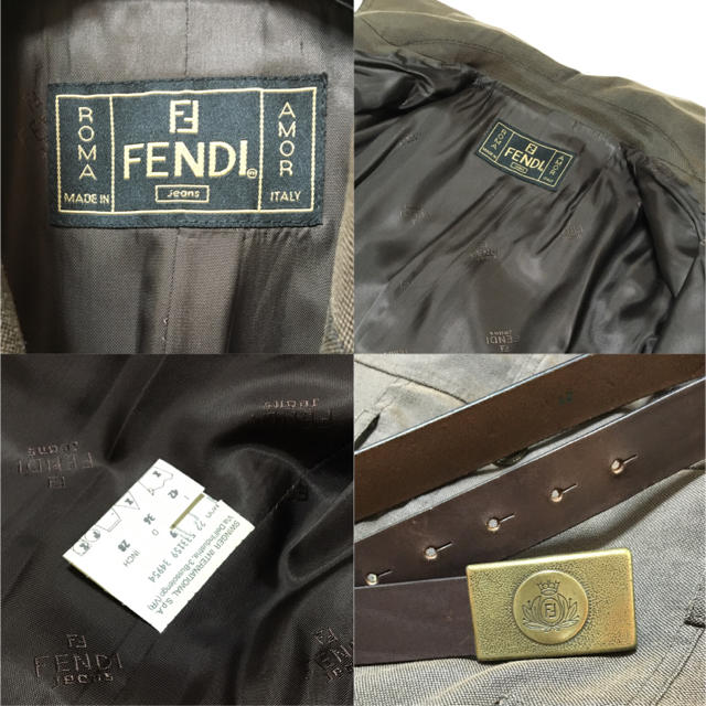 FENDI(フェンディ)のフェンディ ジャケット ロング丈 42 イタリア製 レディースのジャケット/アウター(テーラードジャケット)の商品写真