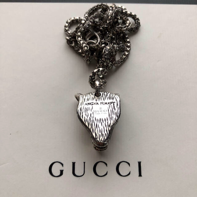 Gucci(グッチ)の早い者勝ち 定価56160円 GUCCI ウルフ ネックレス アンガーフォレスト メンズのアクセサリー(ネックレス)の商品写真