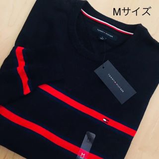 トミーヒルフィガー(TOMMY HILFIGER)のすぎやん様専用★トミーヒルフィガー【M】メンズクルーネックボーダーアイコンニット(ニット/セーター)