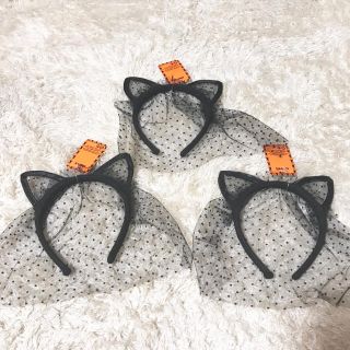 クレアーズ(claire's)の【新品】猫耳カチューシャ レース ブラック(小道具)