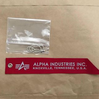 アルファ(alpha)のスターバックス様専用◆ALPHA INDUSTRIES 赤 リボンフラッグ (ミリタリージャケット)