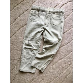 コムサイズム(COMME CA ISM)のコムサ 100 裾ジップ 切り替えベージュパンツ(パンツ/スパッツ)