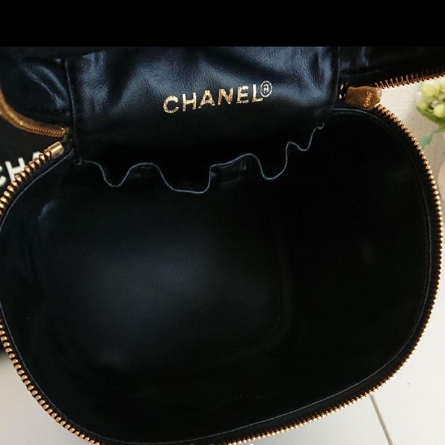 本物‼︎CHANEL バニティバッグ　キャビアスキン　黒　美品