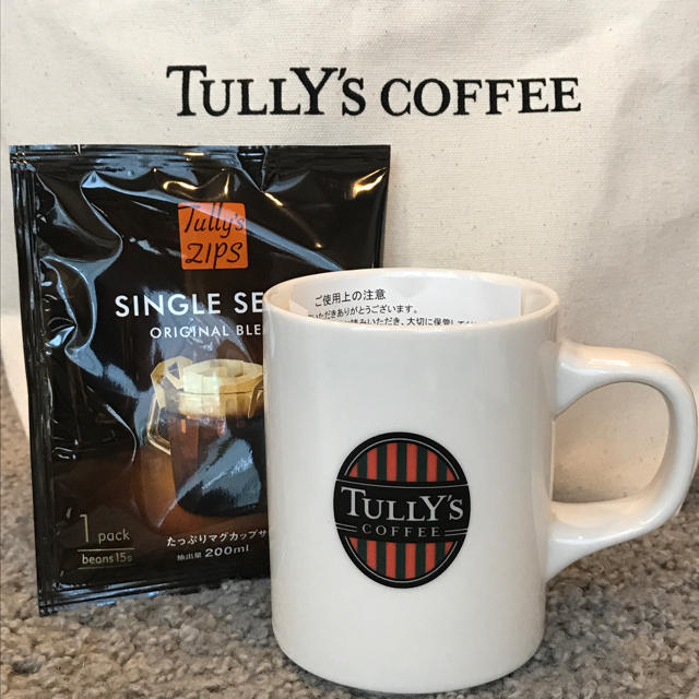 TULLY'S COFFEE(タリーズコーヒー)のタリーズ マグ バッグ おまけ付き インテリア/住まい/日用品のキッチン/食器(グラス/カップ)の商品写真