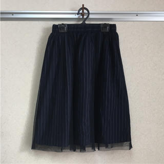 【秋物SALE！】チュールスカート(ひざ丈スカート)