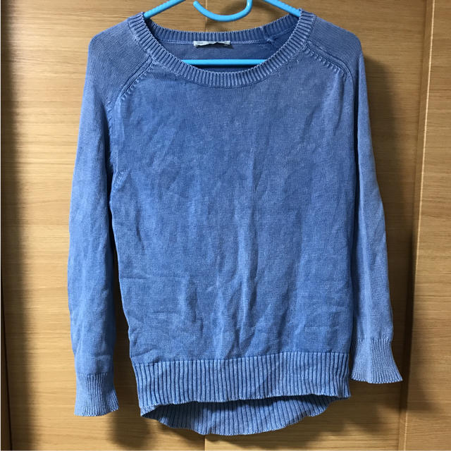 ZARA(ザラ)のニット セーター ザラ Ｌサイズ デニム風 レディースのトップス(ニット/セーター)の商品写真