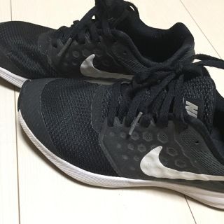 ナイキ(NIKE)のナイキ スニーカー キッズ 23cm ブラック ホワイト NIKE(スニーカー)