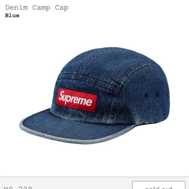 帽子18ss  Supreme Denim Camp Cap