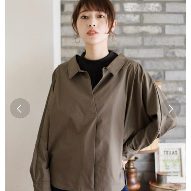 chocol raffine robe(ショコラフィネローブ)のレイヤードシャツ カーキ レディースのトップス(シャツ/ブラウス(長袖/七分))の商品写真