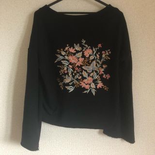 ザラ(ZARA)の刺繍 トレーナー(トレーナー/スウェット)