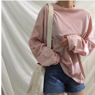 ディーホリック(dholic)の新品❤︎ 韓国 import シンプル ボーダー ルーズ  カットソー(カットソー(長袖/七分))