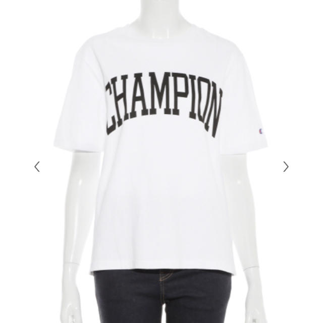 FRAY I.D(フレイアイディー)の新品未使用♡FRAY I.D×Champion フロントロゴTシャツWhite♡ レディースのトップス(Tシャツ(半袖/袖なし))の商品写真