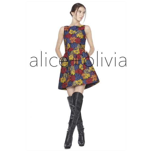 Alice+Olivia - alice+olivia フラワージャガードワンピース の+