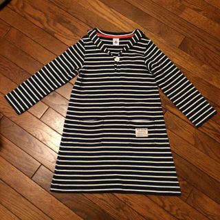 プチバトー(PETIT BATEAU)のプチバトー☆セーラー襟ボーダーワンピ♪(その他)