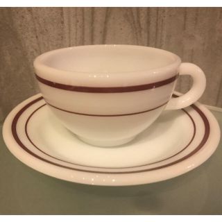 パイレックス(Pyrex)のオールドパイレックス レッドライン カップ＆ソーサー(グラス/カップ)