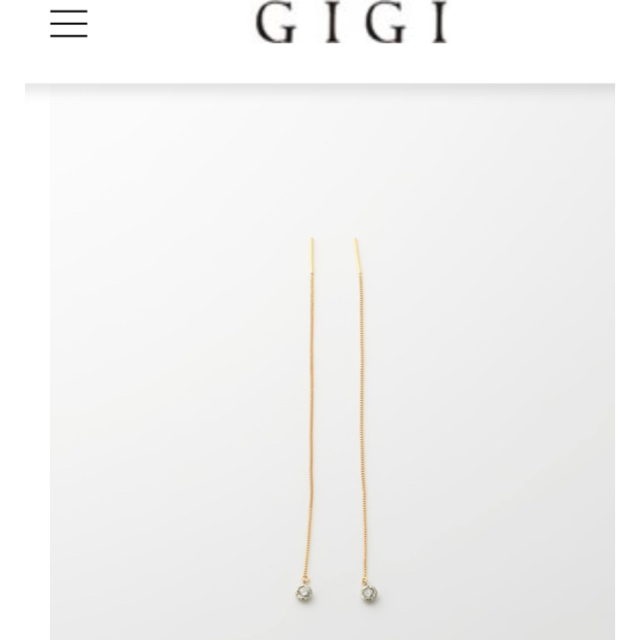 Deuxieme classe GIGI k18チェーンダイヤモンドピアス-