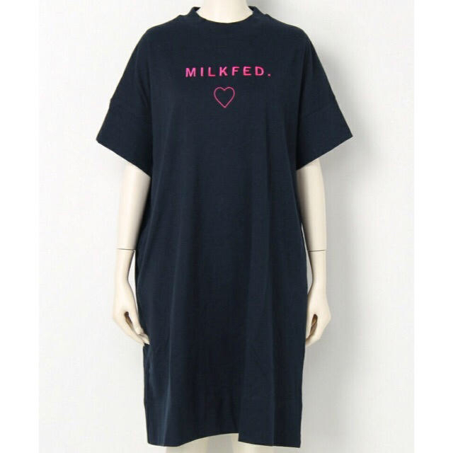 MILKFED.(ミルクフェド)の新品タグ付き！MILKFED. LINE HEART WIDE ワンピース レディースのワンピース(ひざ丈ワンピース)の商品写真