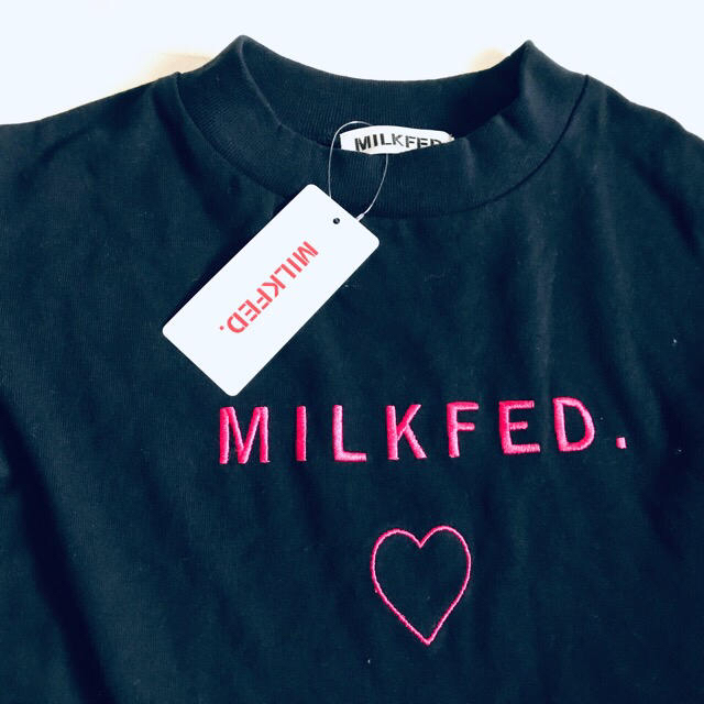 MILKFED.(ミルクフェド)の新品タグ付き！MILKFED. LINE HEART WIDE ワンピース レディースのワンピース(ひざ丈ワンピース)の商品写真