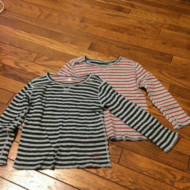 PETIT BATEAU(プチバトー)のプチバトー☆ボーダーリバーシブルロンT♪ キッズ/ベビー/マタニティのキッズ服男の子用(90cm~)(その他)の商品写真