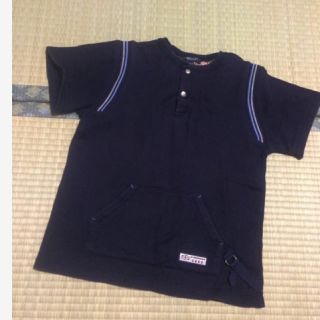 バーバリー(BURBERRY)の男の子130本物バーバリーの紺系の半袖カットソー (Tシャツ/カットソー)