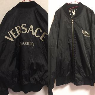 ヴェルサーチ(VERSACE)のs♡様 90'S VERSACE 刺繍ロゴ リバーシブルジャンパー(ブルゾン)