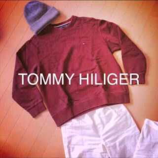 トミーヒルフィガー(TOMMY HILFIGER)のTOMMY ワインレッド トレーナー(トレーナー/スウェット)