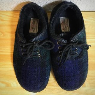 ハリスツイード(Harris Tweed)のハリスツイード モコモコ素材スニーカー22.5(スニーカー)