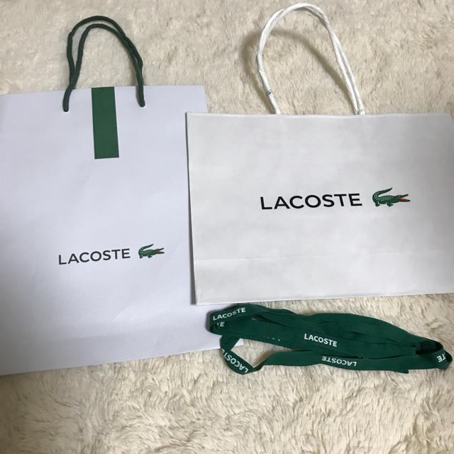 LACOSTE(ラコステ)のラコステ ショップ袋2枚&ロゴ入りリボンセット レディースのバッグ(ショップ袋)の商品写真