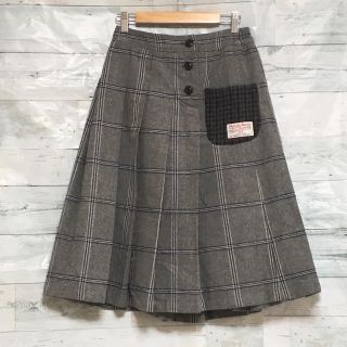 ハリスツイード(Harris Tweed)のハリスツイード スカート チェック 秋冬(ひざ丈スカート)