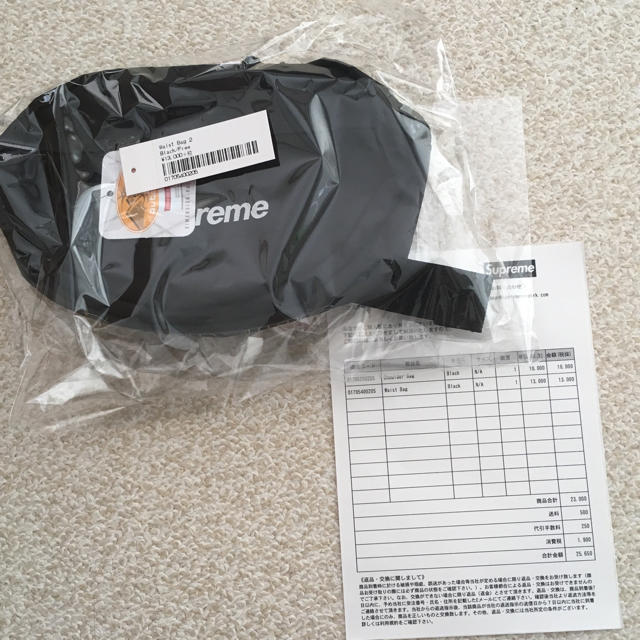 Supreme Waist Bag 2018AW BLACKウエストポーチ