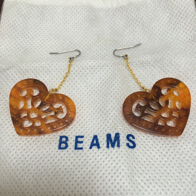 BEAMS(ビームス)の♡BEAMS べっ甲ハートピアス♡ レディースのアクセサリー(ピアス)の商品写真