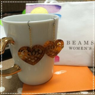 ビームス(BEAMS)の♡BEAMS べっ甲ハートピアス♡(ピアス)