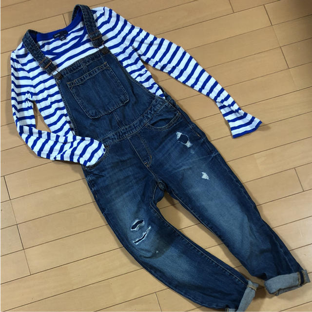 GAP Kids(ギャップキッズ)のオーバーオールとTシャツセット キッズ/ベビー/マタニティのキッズ服女の子用(90cm~)(その他)の商品写真