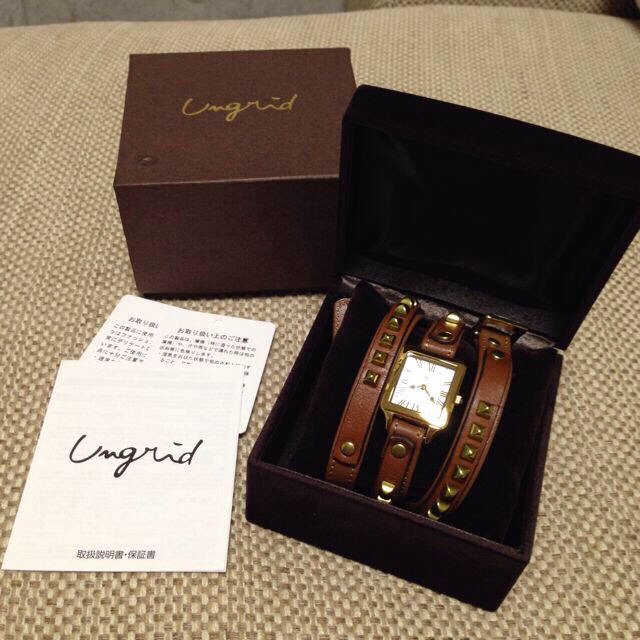 Ungrid(アングリッド)のUngrid 時計 ブラウン レディースのファッション小物(腕時計)の商品写真