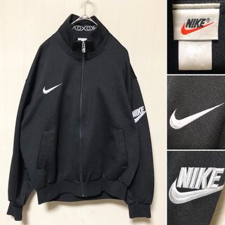 ナイキ(NIKE)の90s 銀タグ OLD NIKE ナイキ SWOOSH トラックジャケット 黒L(ジャージ)