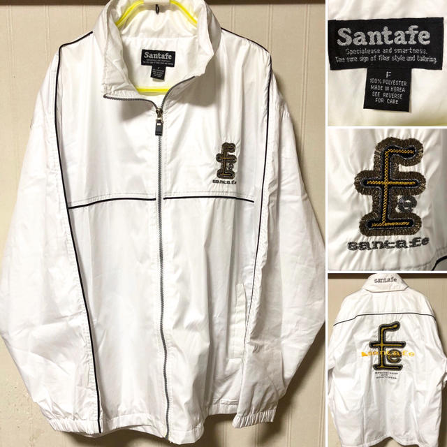 Santafe - 90s Santa Fe サンタフェ ナイロンジャケット 白の Santafe - 90s Santa Fe サンタフェ ナイロンジャケット 白の