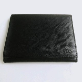 プラダ(PRADA)のPRADA カード・コインケース サフィアーノレザー 黒(コインケース/小銭入れ)