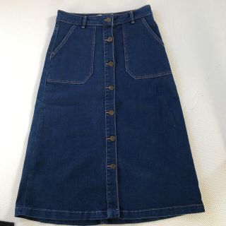 ザラ(ZARA)の美品 ZARA デニムスカート(ひざ丈スカート)