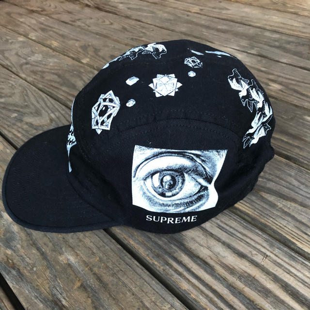 17ss 美品正規 supreme M.C. Escher Camp Cap 黒