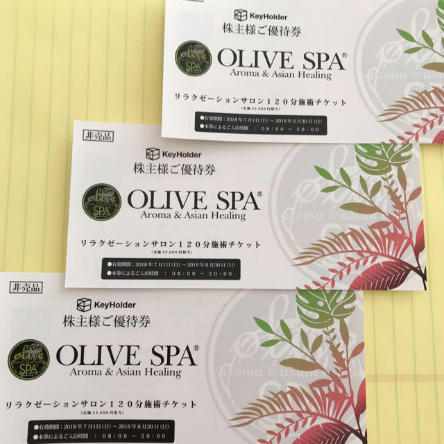 KeyHolder 株主優待3枚 OLIVE SPA-secretariasocios