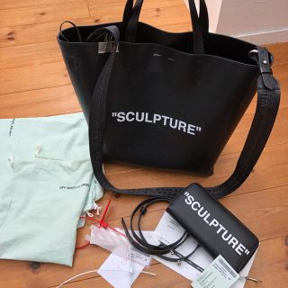 オフホワイト(OFF-WHITE)の超美品 OFF-WHITE "SCULPTURE"トート長財布セット(トートバッグ)