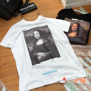 オフホワイト(OFF-WHITE)の 定価以下 新品 OFF-WHITE モナリザTシャツ 白S(Tシャツ/カットソー(半袖/袖なし))