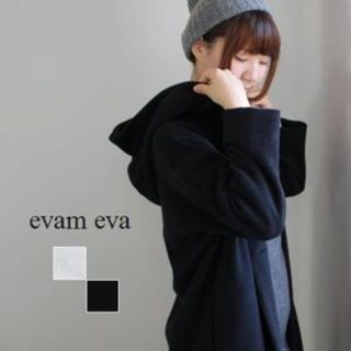 エヴァムエヴァ(evam eva)の【値下】エヴァム エヴァ evam eva アンゴラ ウール コート フード(ロングコート)