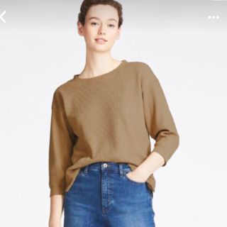 ユニクロ(UNIQLO)のユニクロ ワッフルクルーネックT(カットソー(長袖/七分))