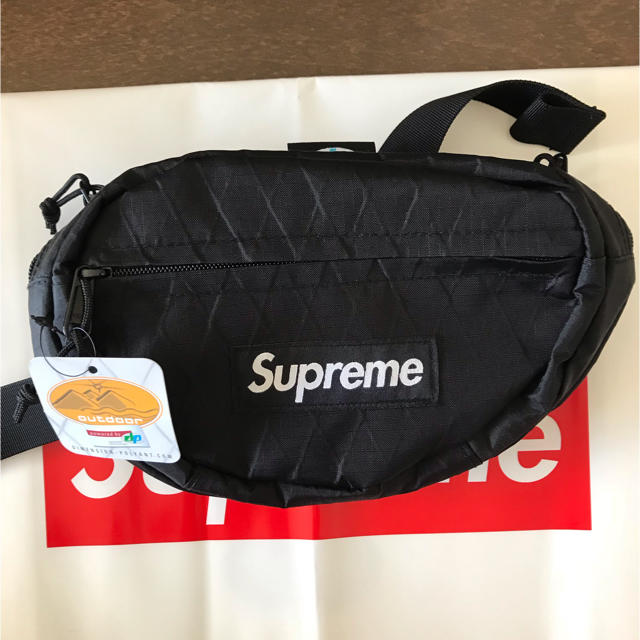 18FW Supreme Waist Bag Black 黒